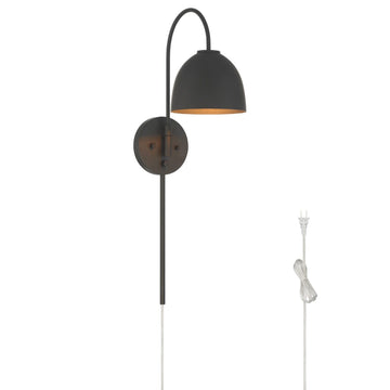 Erling 1 Light Large 7 Inch Pin up Sconce Lighting Hunter Matte Black 