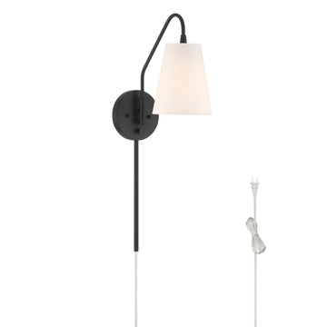 Valley Park 1 Light Large 6 Inch Pin up Sconce Lighting Hunter Matte Black 