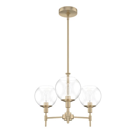 Xidane 3 Light Chandelier in Luxe Gold finish